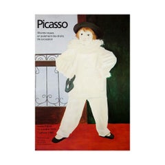 1980 original exhibition poster after Picasso – Paul en Pierrot Grand Palais