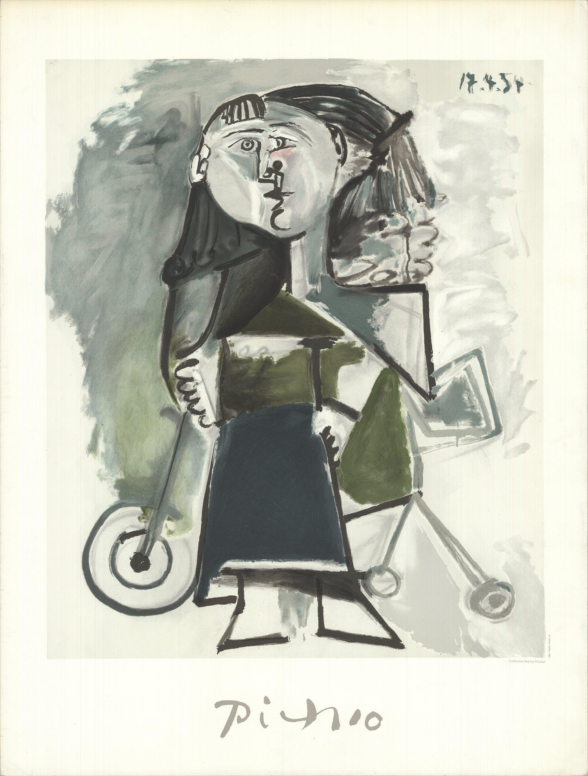 1982 Nach Pablo Picasso 'Fillette au Tricycle' 