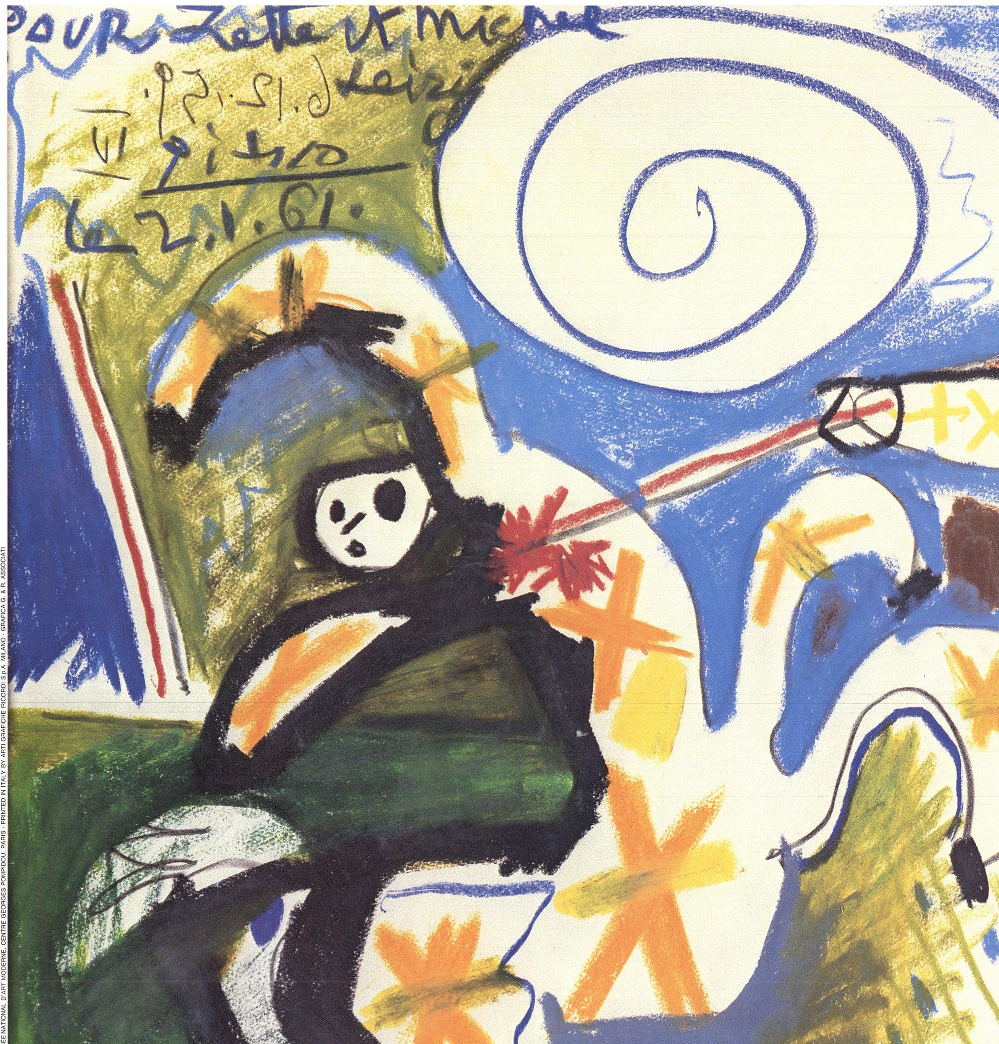 1989 D'après Pablo Picasso 'Le Combat des Centaures' Cubisme France Lithographie 2