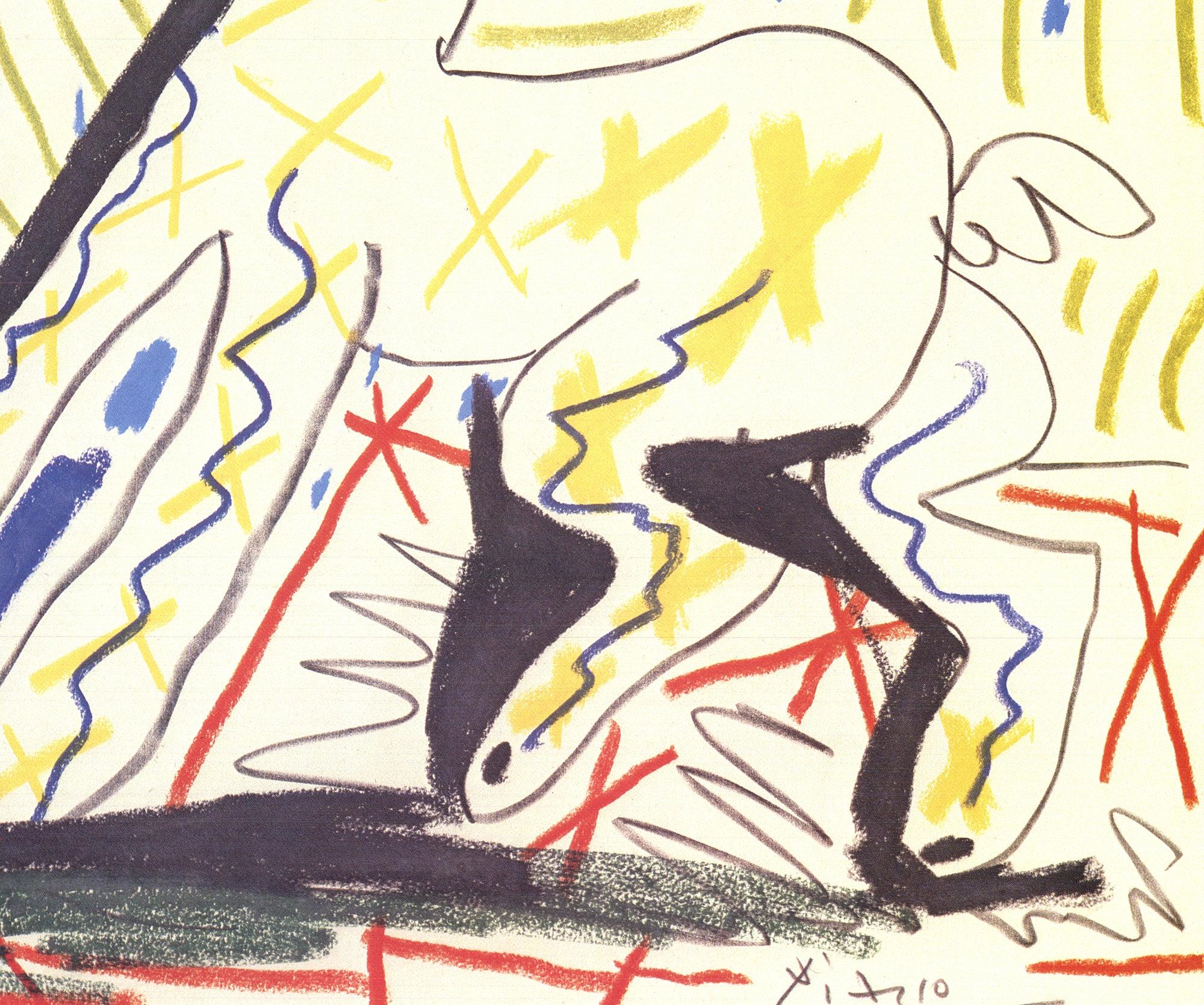 1989 D'après Pablo Picasso 'Le Combat des Centaures' Cubisme France Lithographie 3