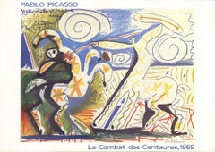1989 After Pablo Picasso 'Le Combat des Centaures' Cubism France Lithograph