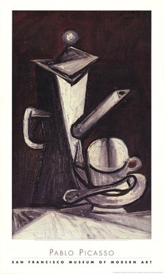 1998 After Pablo Picasso 'Still Life "The Coffee Pot"' Cubism Black & White