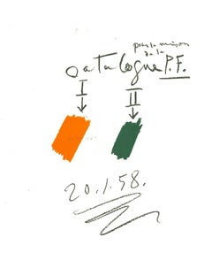 20.1.58 - Lithograph after Pablo Picasso - 1982