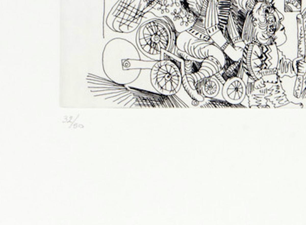 23.5.70 (25 Mai 1970) - Original Etching by P. Picasso - 1970 - Cubist Print by Pablo Picasso