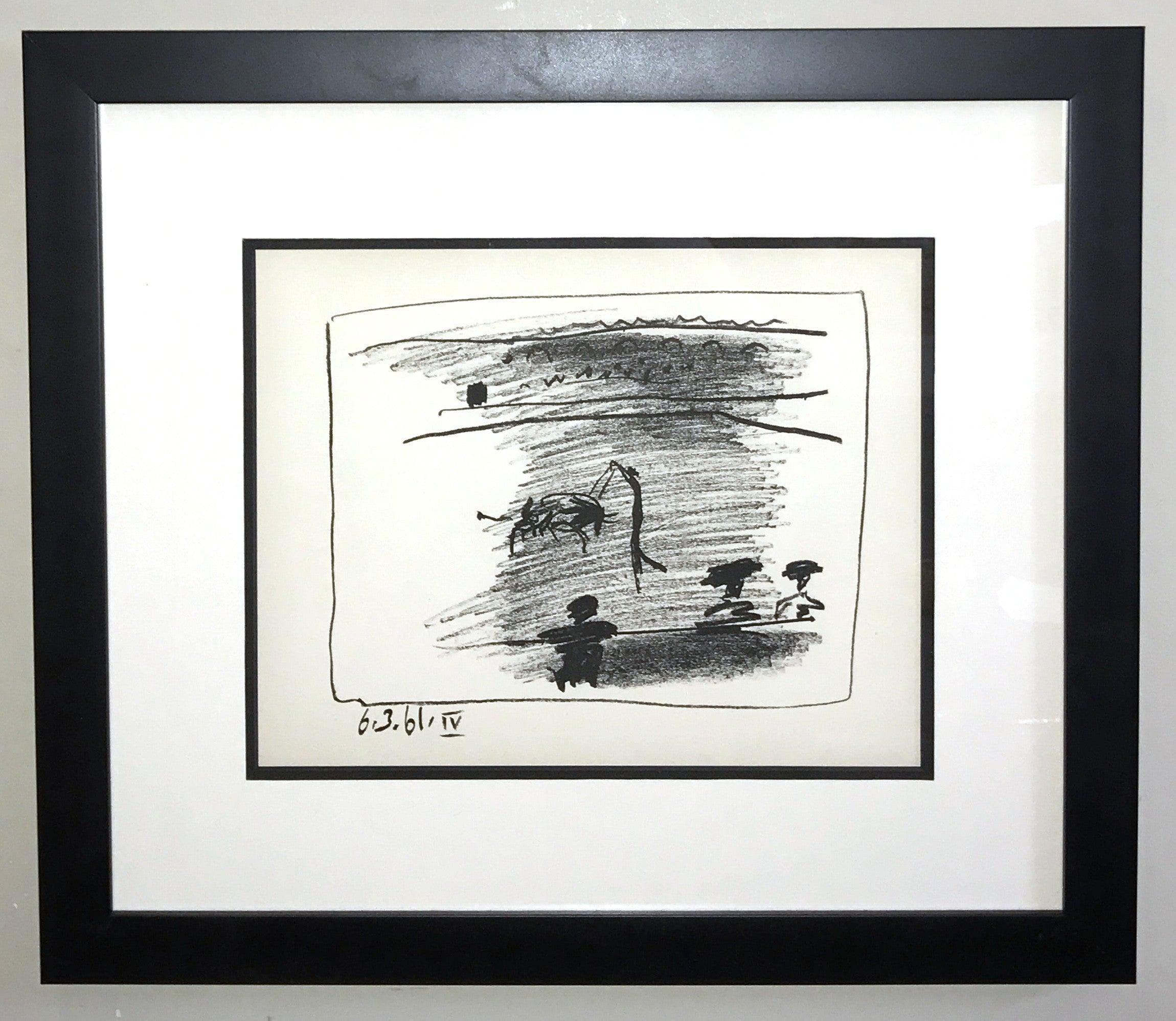 A Los Toros Avec Picasso (Set of Four in Black Frames) For Sale 7