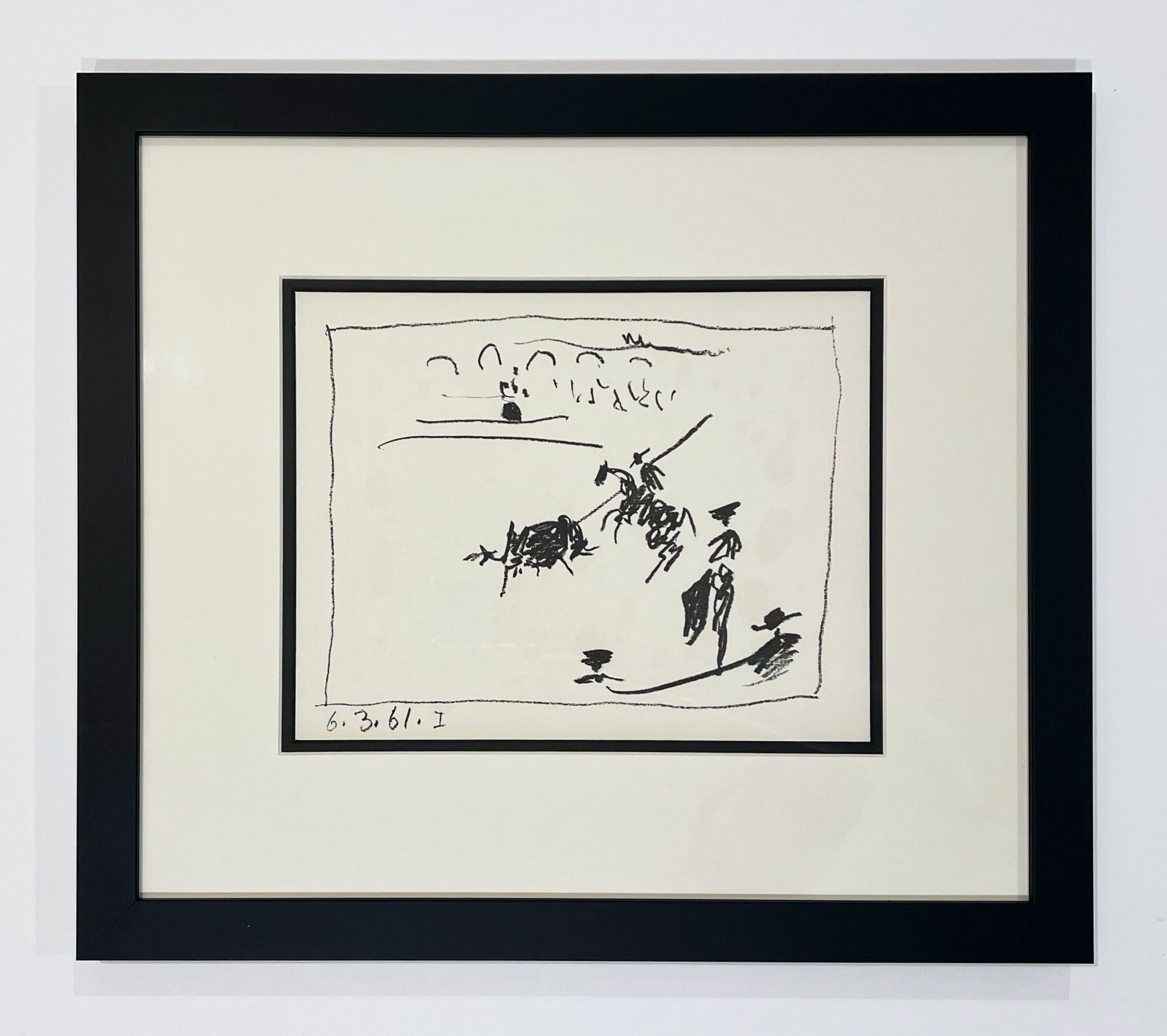 A Los Toros avec Picasso (Set of Four in Black Frames) en vente 1