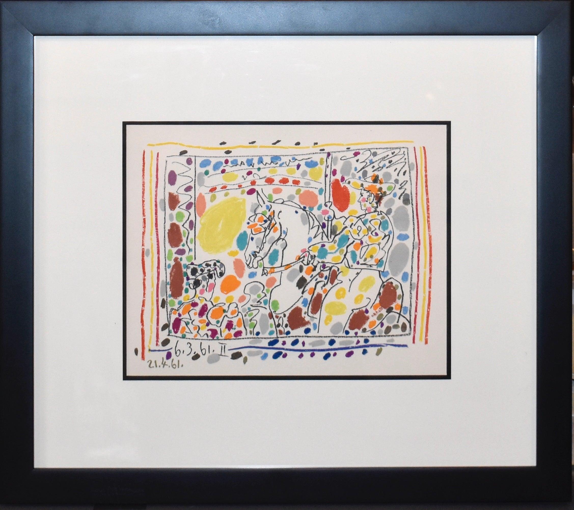 A Los Toros avec Picasso (Set of Four in Black Frames) en vente 3