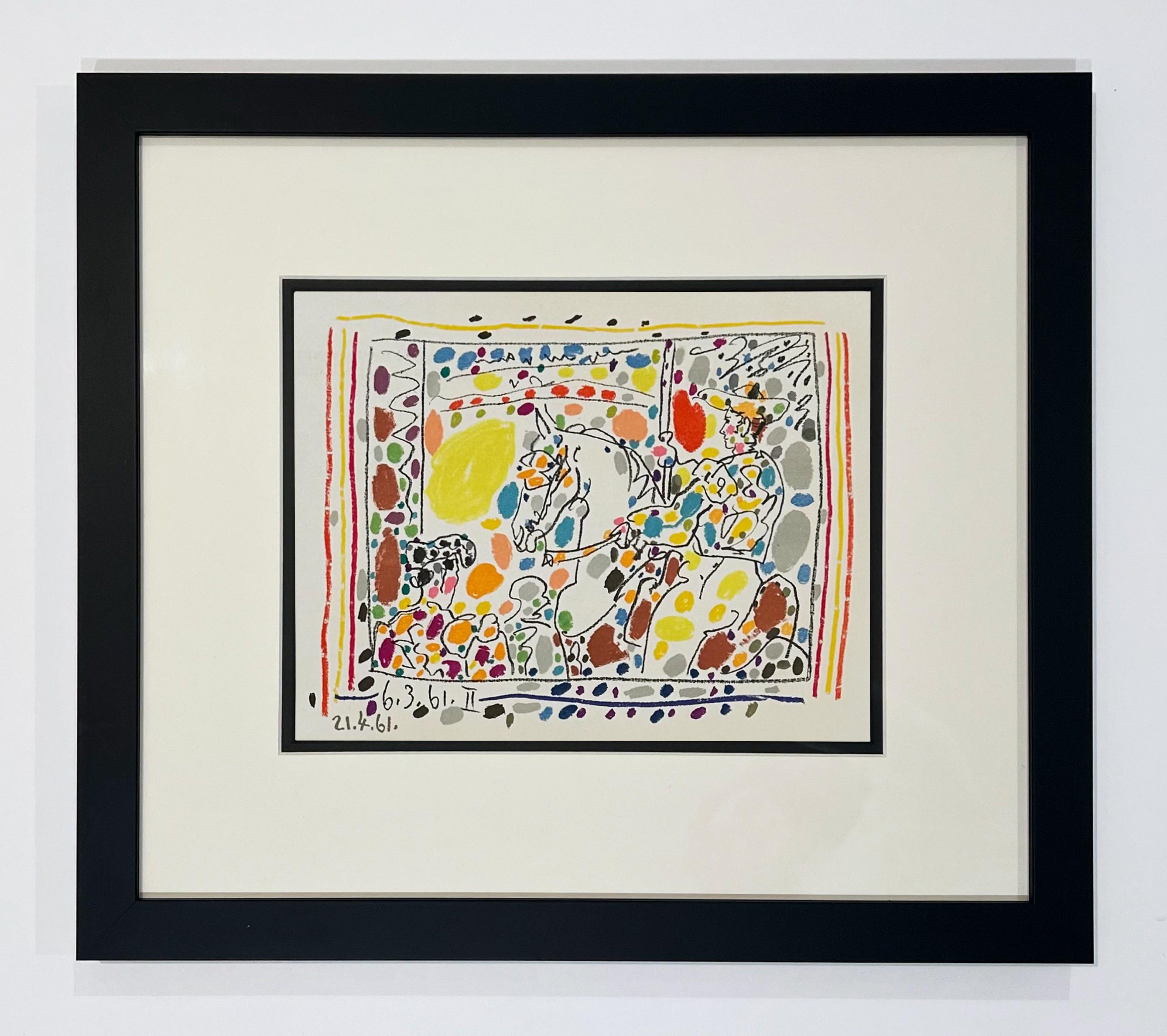 A Los Toros avec Picasso (Set of Four in Black Frames) en vente 2