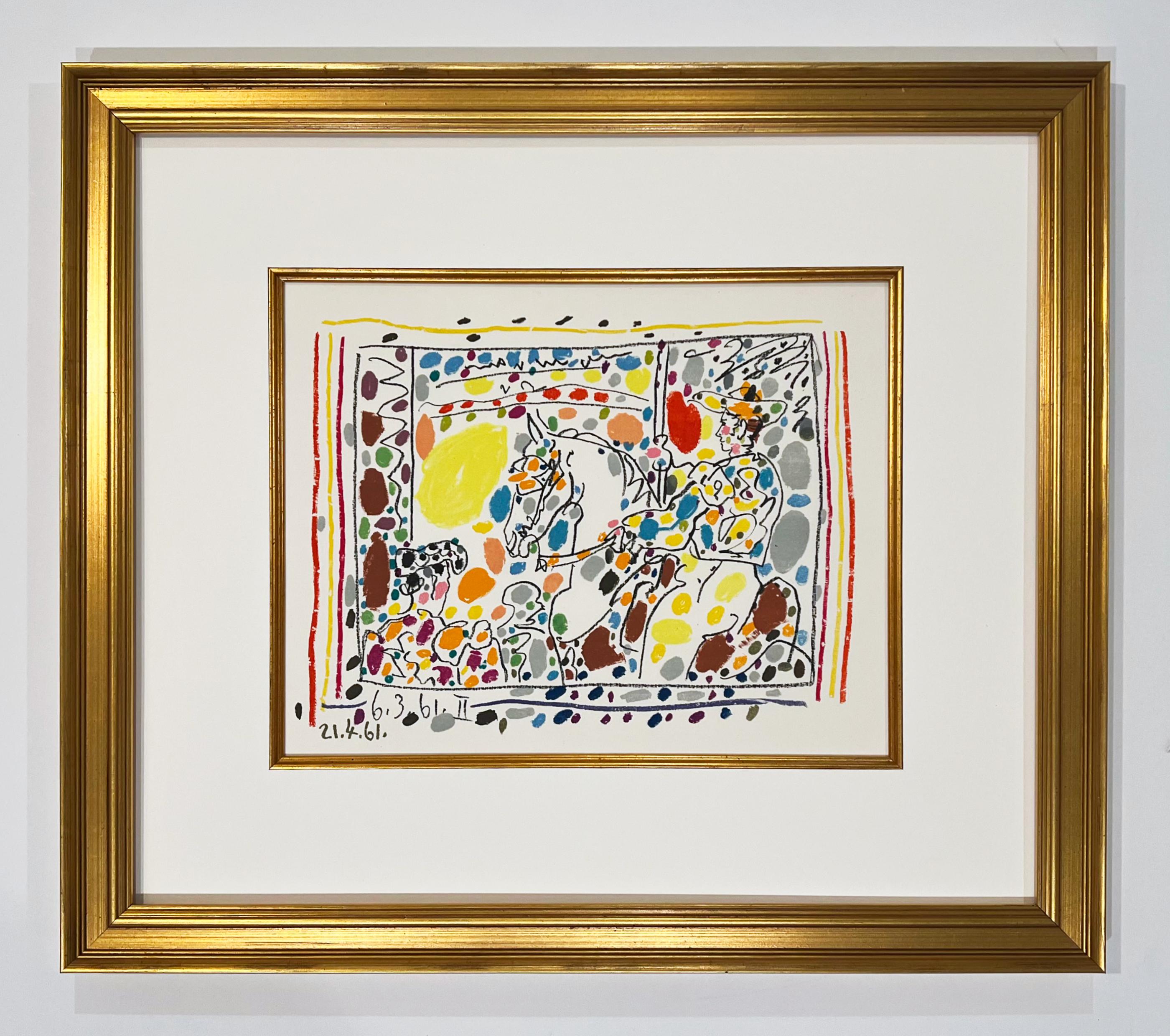 A Los Toros avec Picasso (Set of Four in Gold Frames) en vente 2