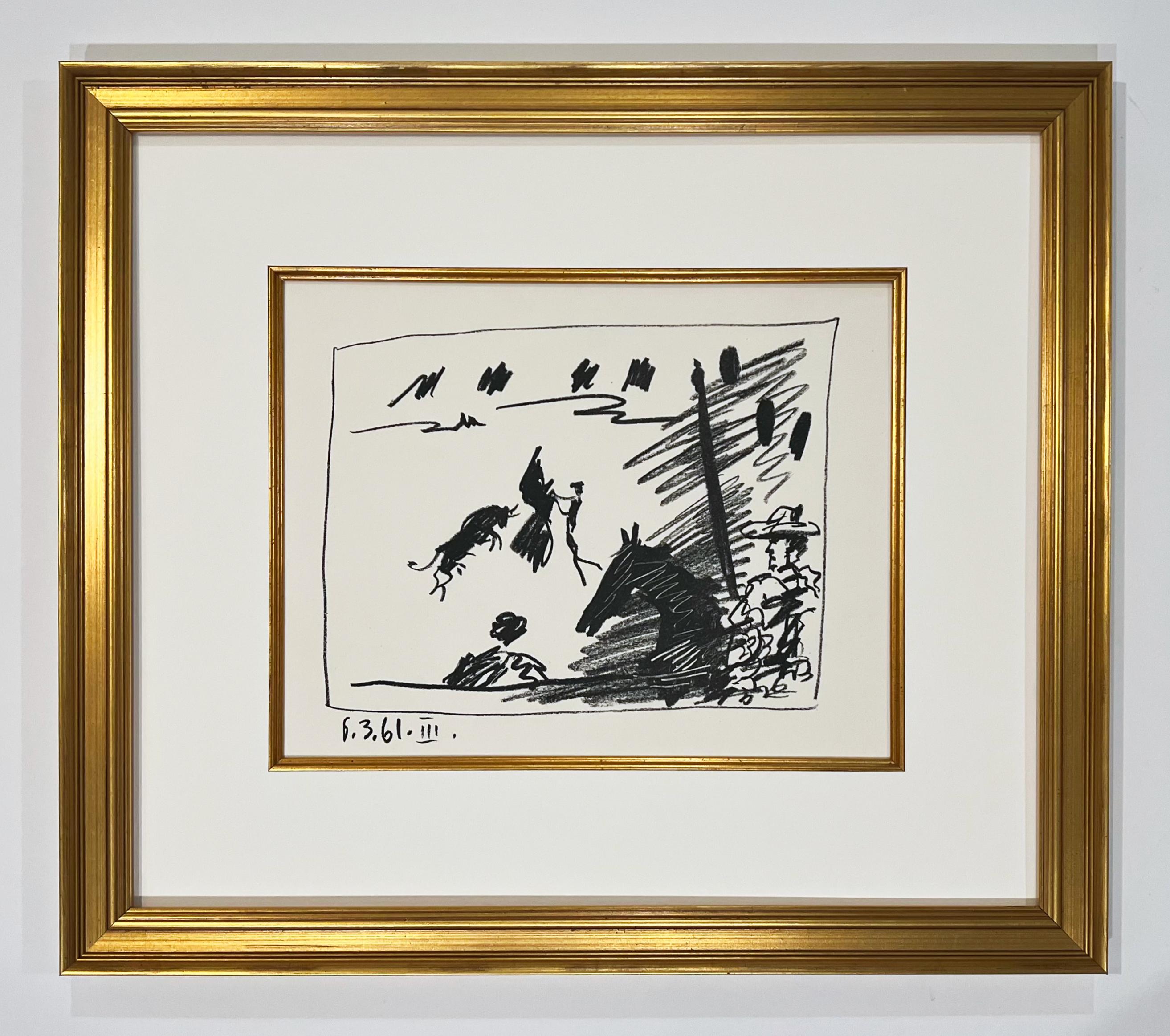 A Los Toros avec Picasso (Set of Four in Gold Frames) en vente 4