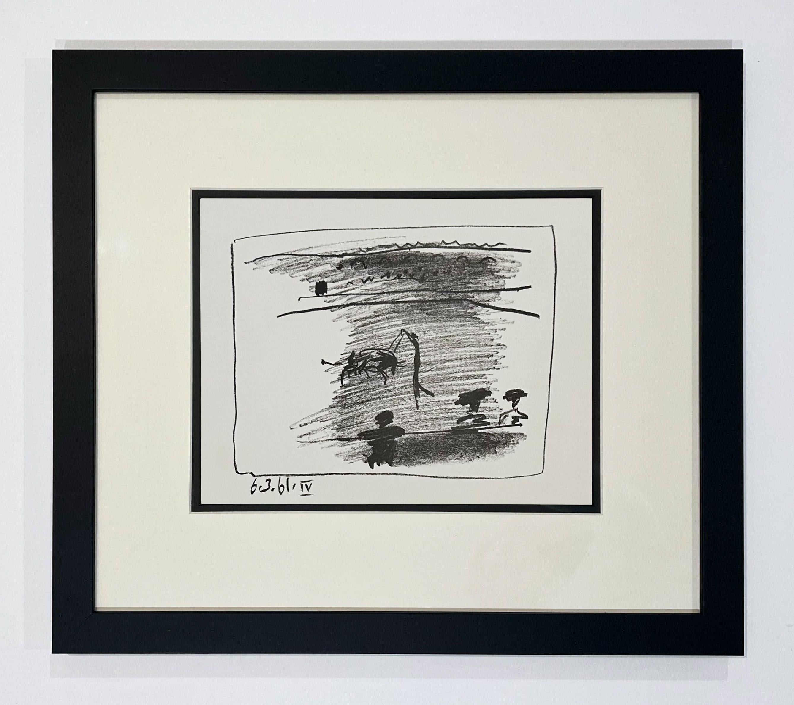 A Los Toros Avec Picasso (Conjunto de tres en marcos negros) en venta 4