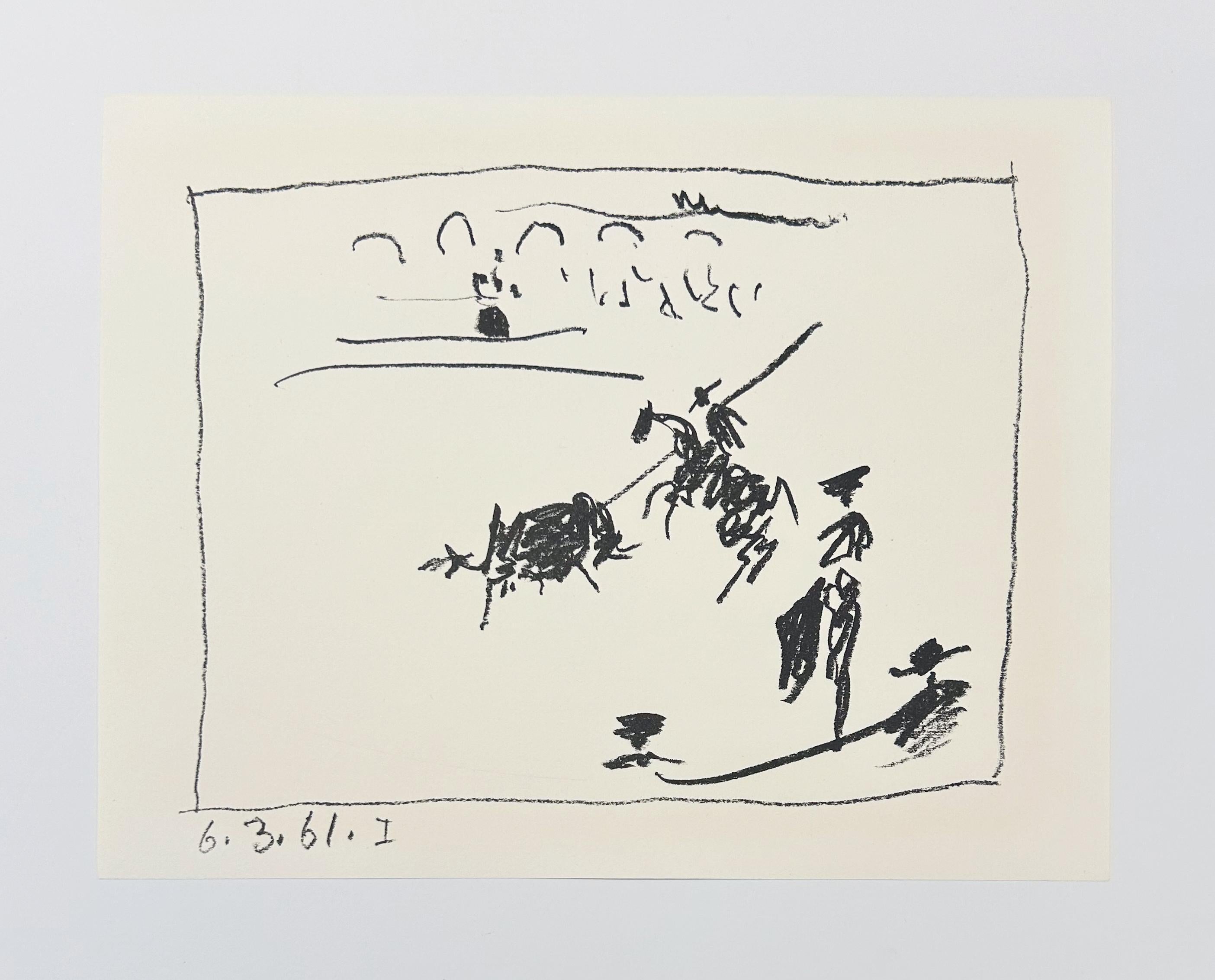 A Los Toros Avec Picasso (Set of Three Unframed) For Sale 1
