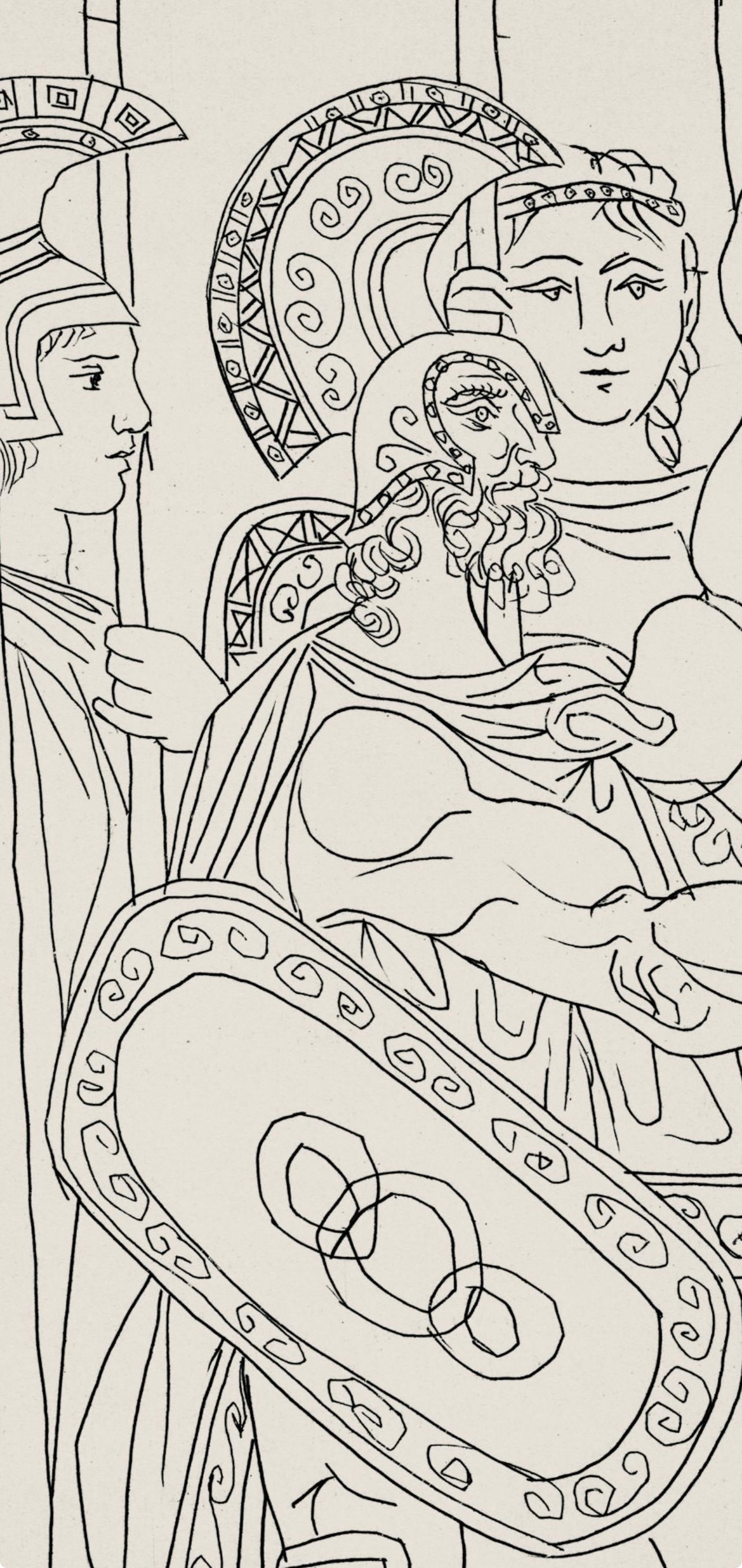 Accord entre les Athéniens et les Spartiates, la paix (Bloch 267-272; C. 24) - Print by Pablo Picasso
