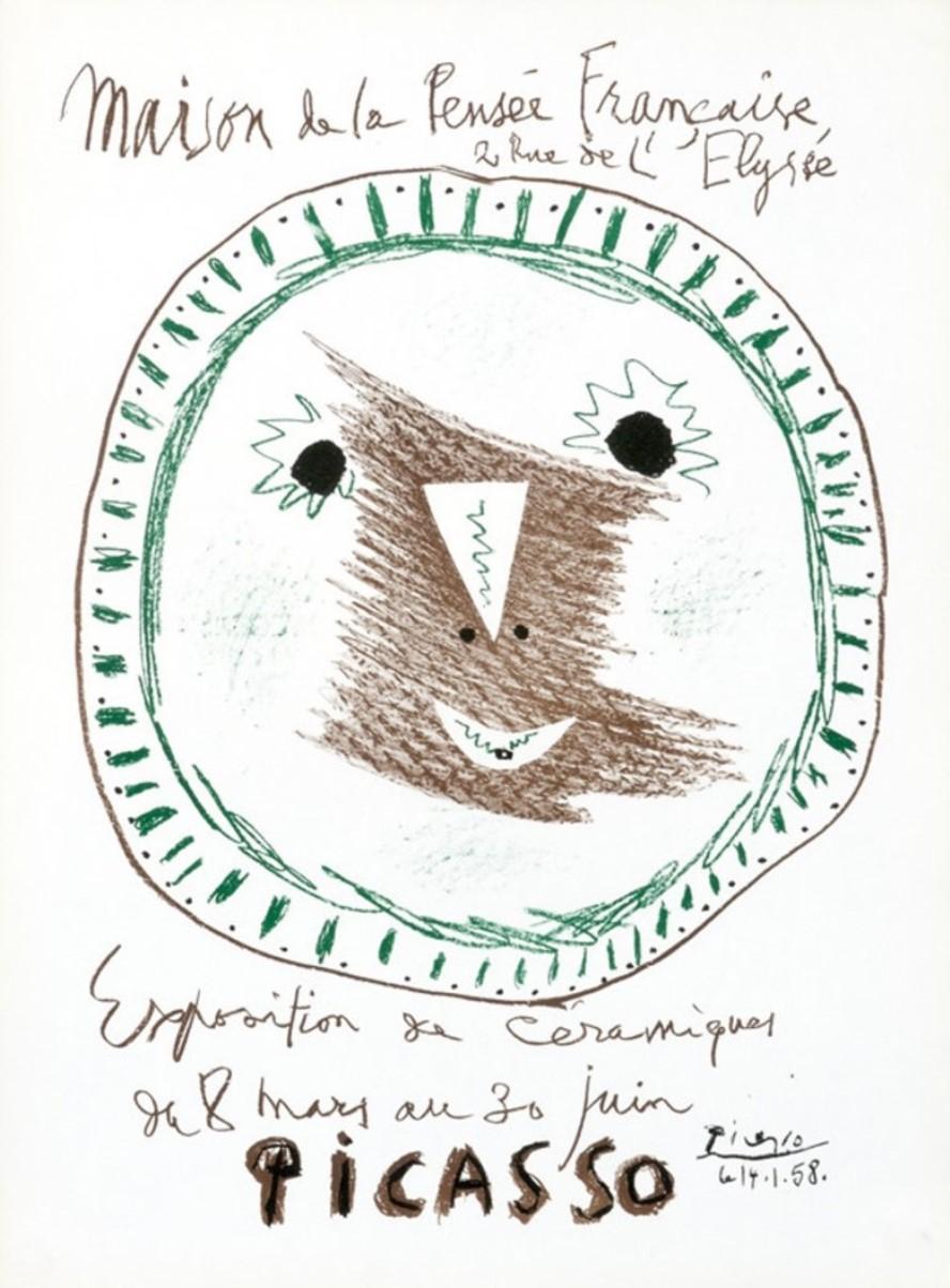 Affiche Ausstellung von Céramiques 1958