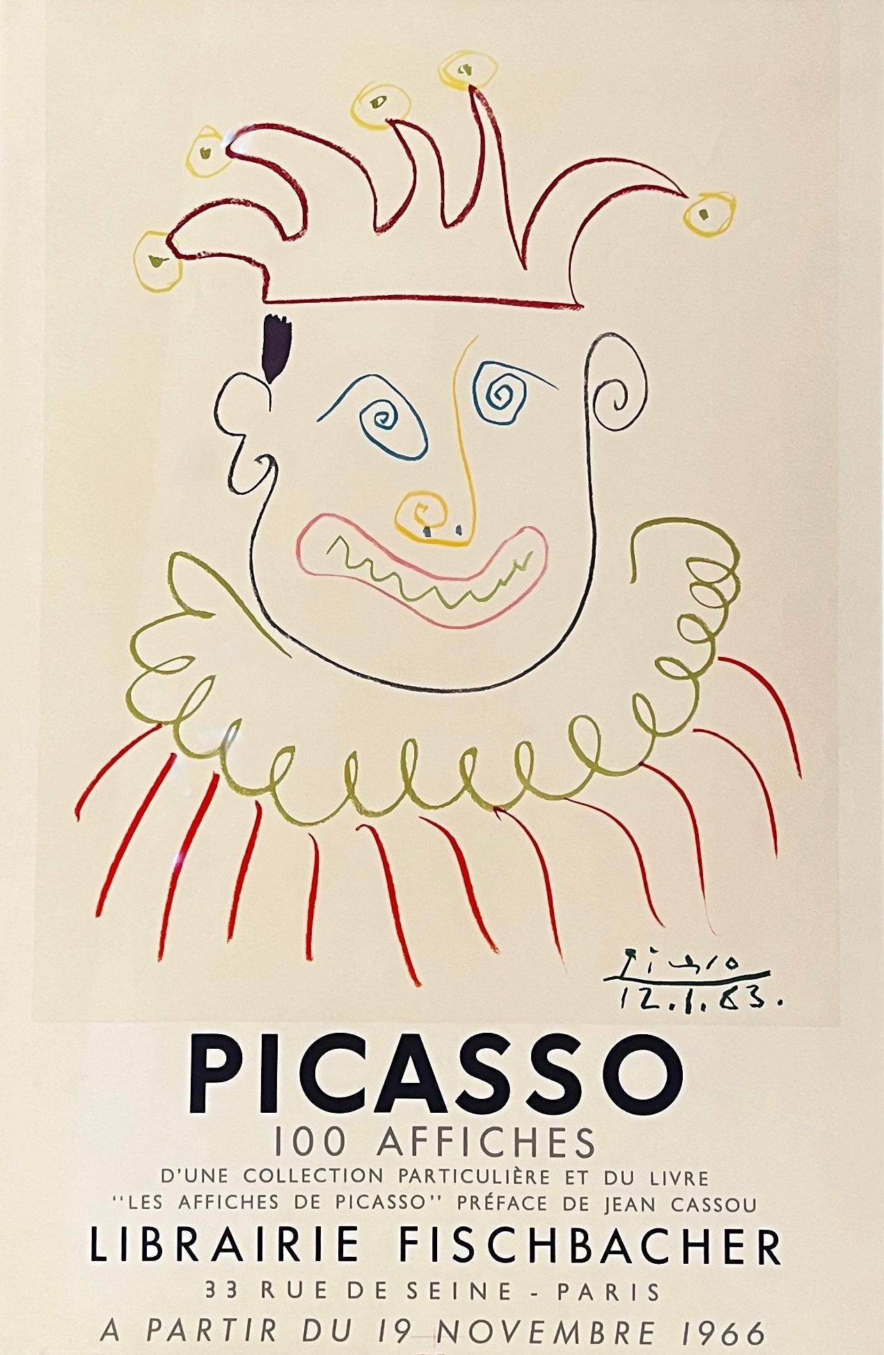 Pablo Picasso Figurative Print - Affiche pour la Librairie Fischbachter Parisa - attractive unique Picasso piece