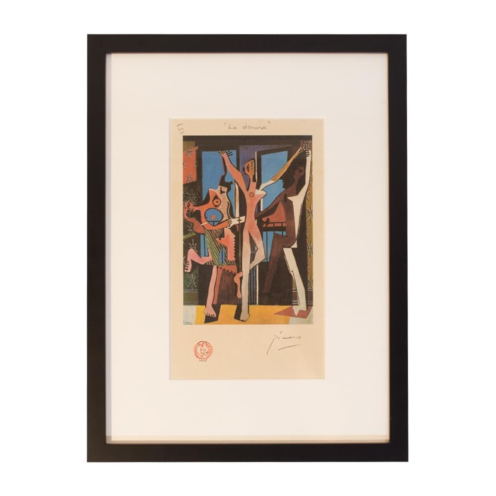 After Pablo Picasso (1881 - 1973), The Three Dancers (Le Danse), Signed Pencil. - Print by (after) Pablo Picasso