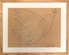 After Pablo Picasso Colombe Volant, 1961, offset lithograph 51x65 cm signed