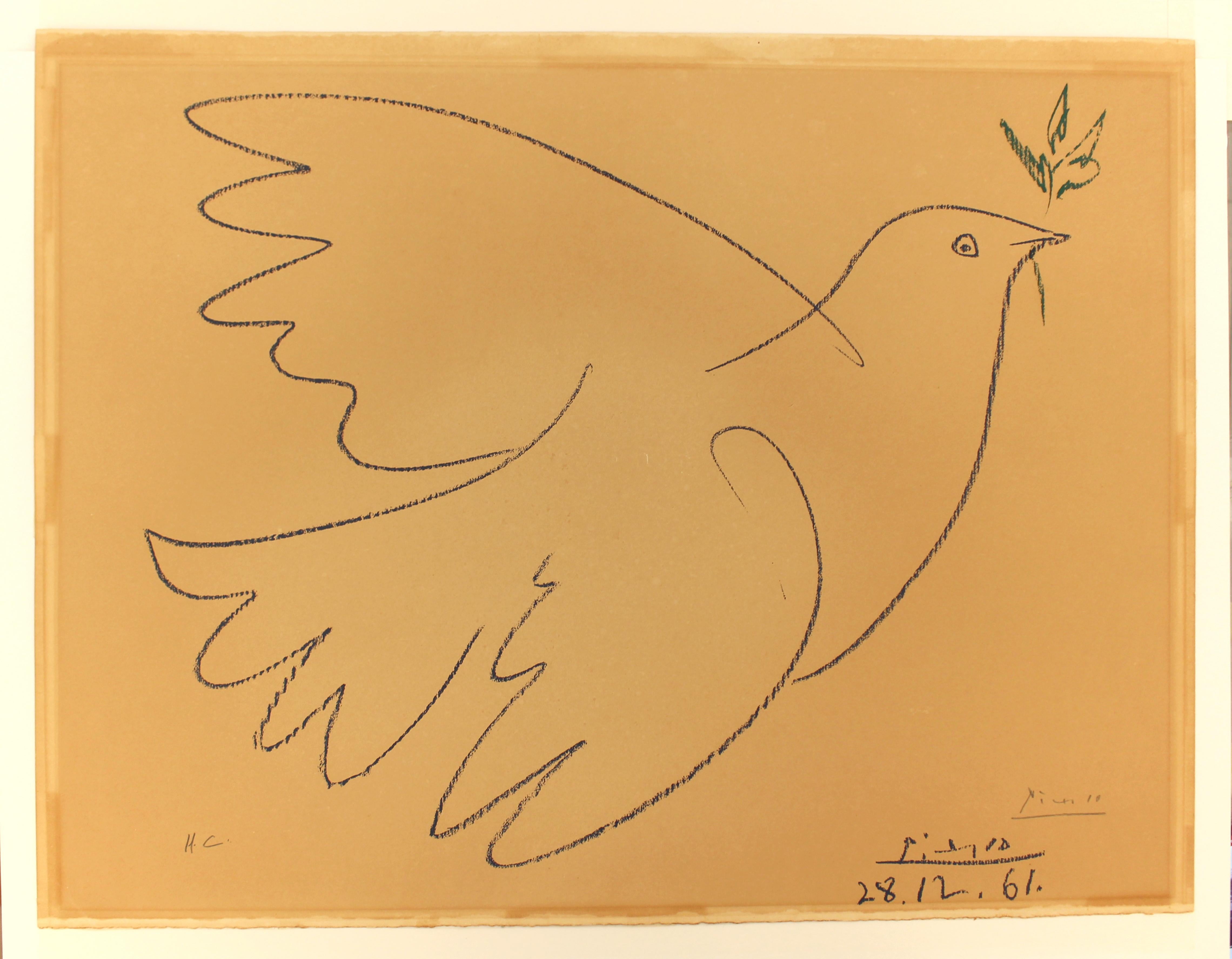 (après) Pablo Picasso
Colombe Volant, 1961
lithographie offset
51x65 cm
