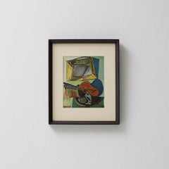 Lámina en color de Pablo Picasso, enmarcada, Editions du Chêne, París, 1943