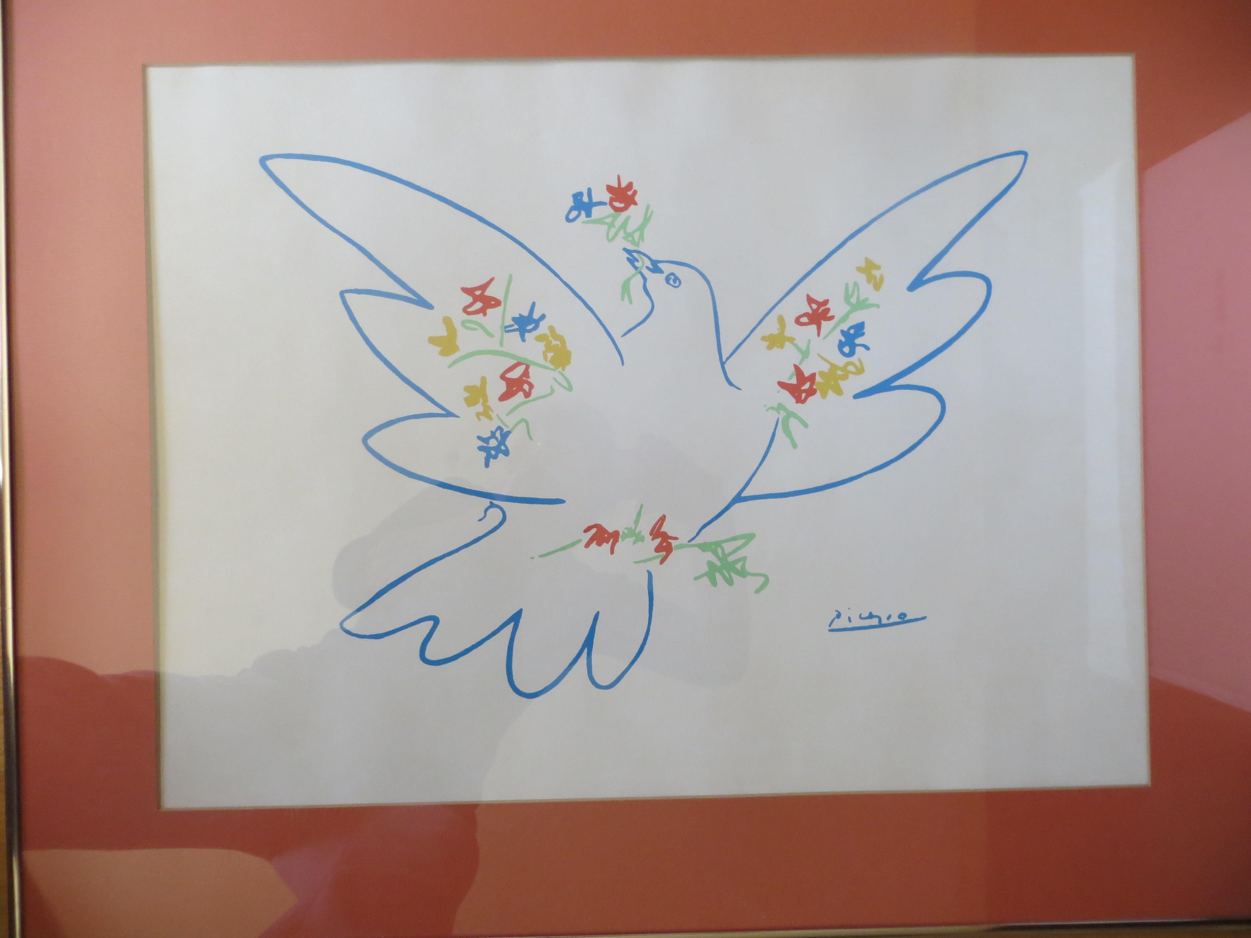 After Pablo Picasso - Peace Dove 1 - Lithograph For Sale 3