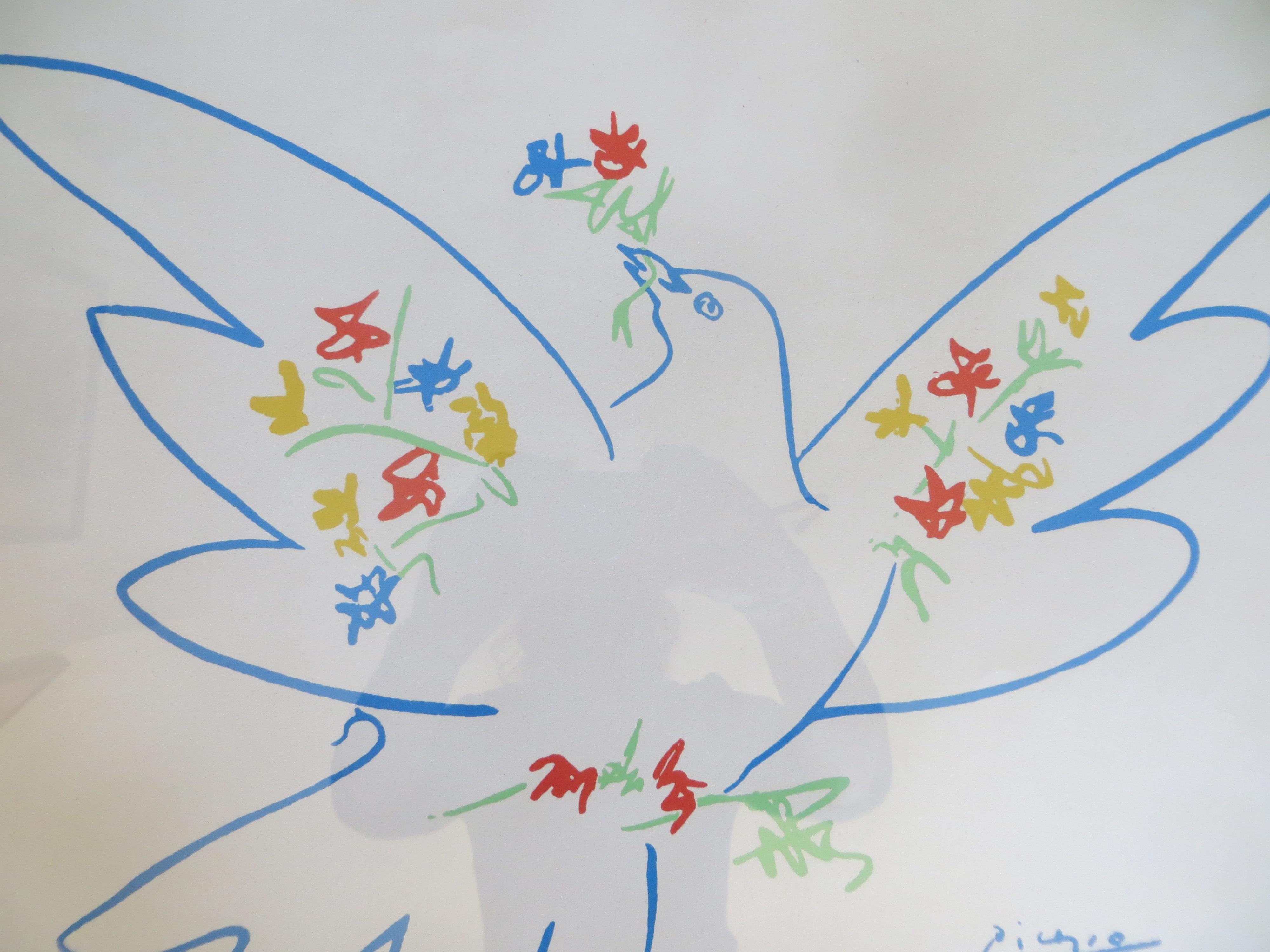 After Pablo Picasso - Peace Dove 1 - Lithograph For Sale 6