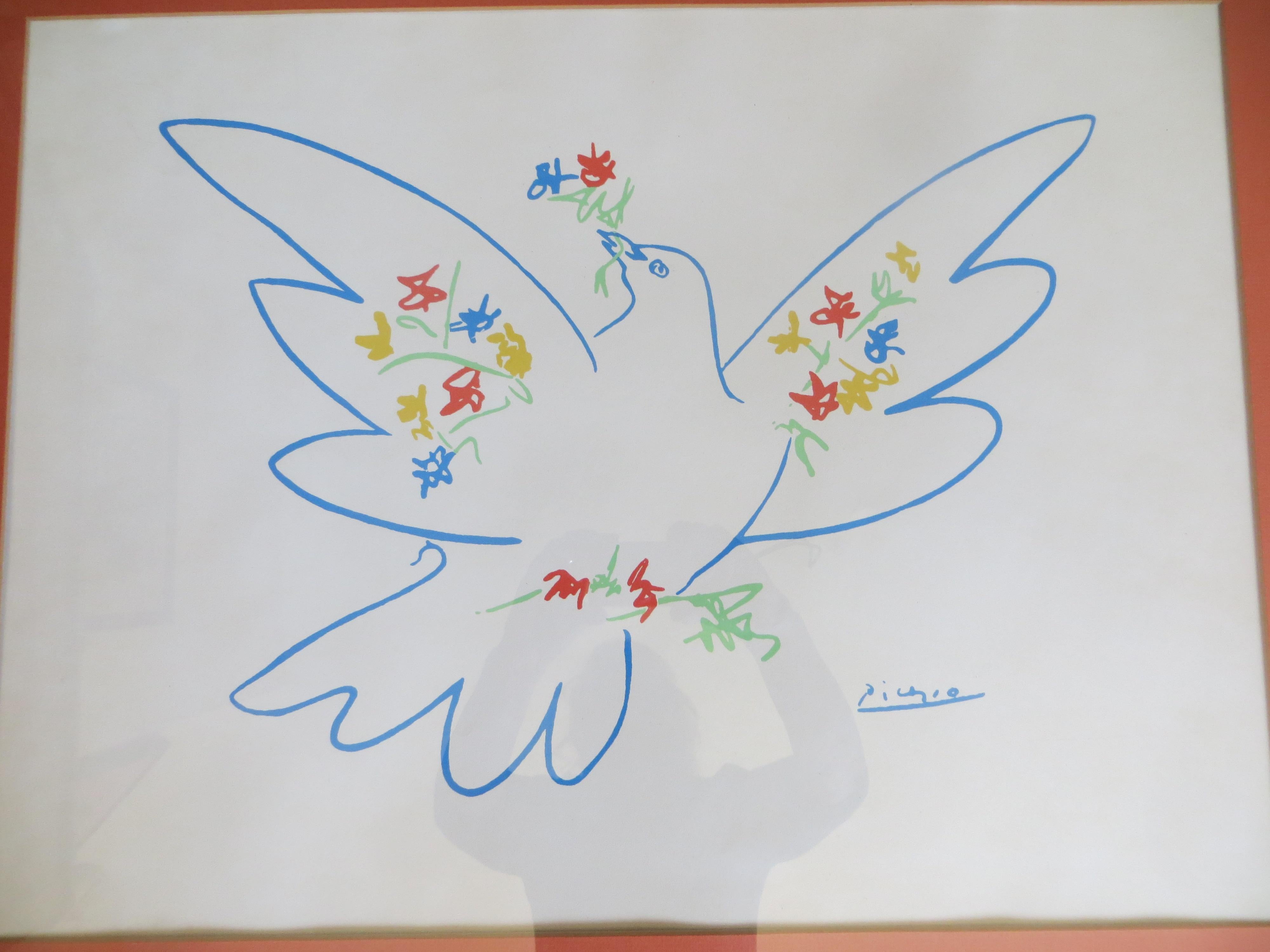 After PABLO PICASSO (1881-1973)
Peace Dove 1
1961. Signed in the plate
Edition Succession Picasso, Paris (posthumous reproductive edition)
Editions de la Paix

Pablo Picasso (1881- 1973) Spanish painter and sculptor. He is considered one of the