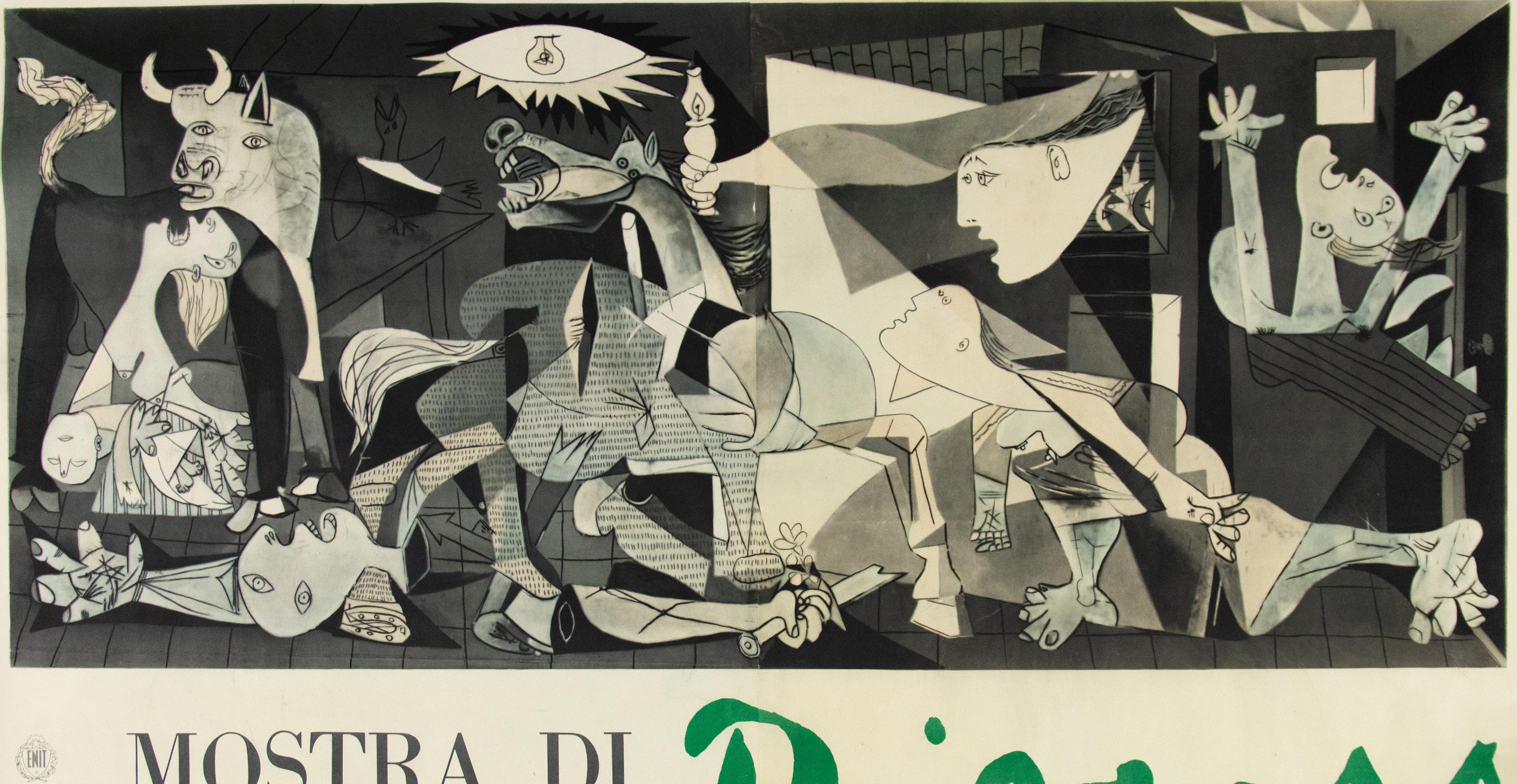 Affiche d'après l'exposition de Picasso, « Stra di Picasso, » représentant Guernica - 1953 - Print de Pablo Picasso