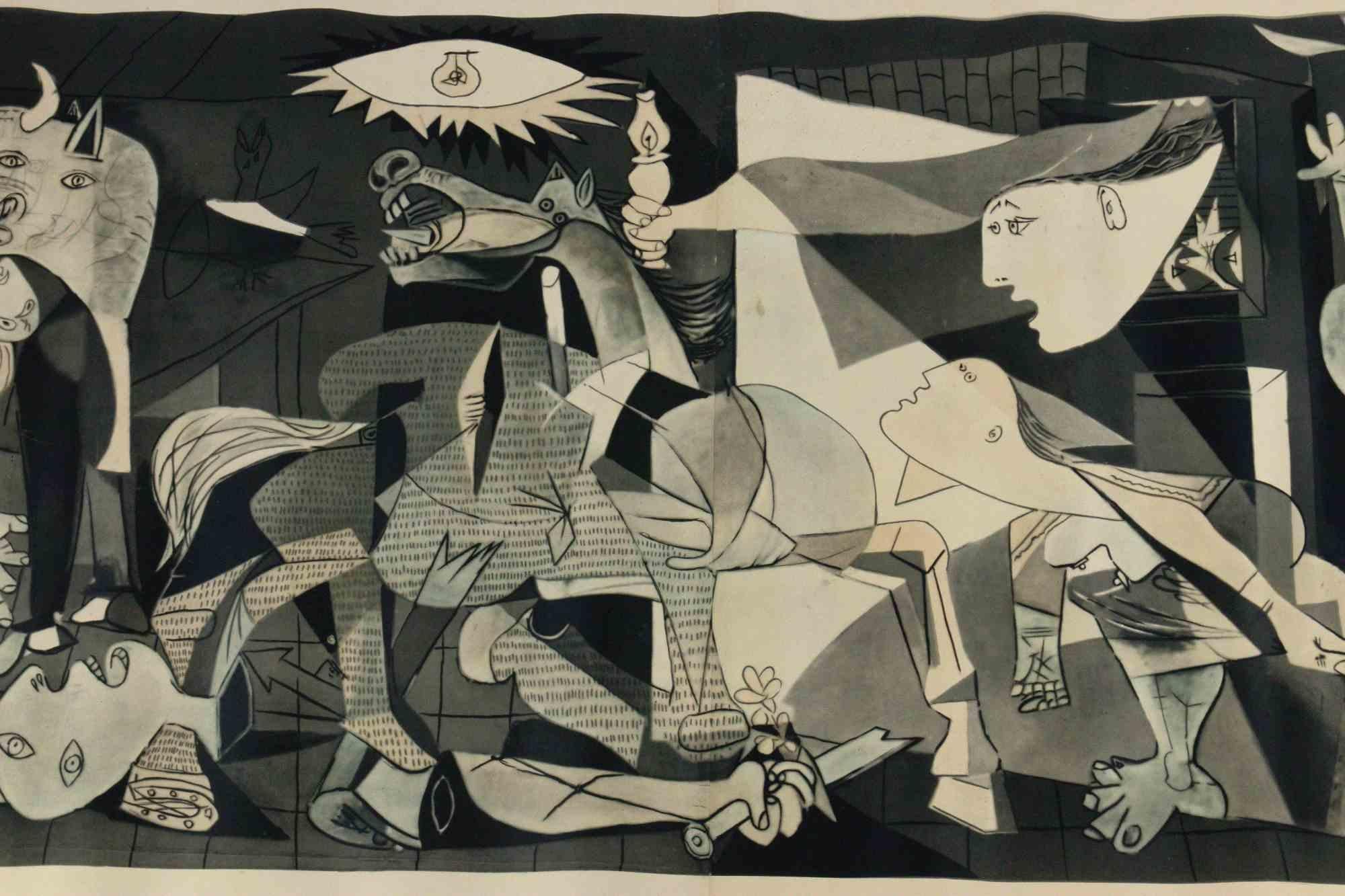 Raro e gigantesco poster d'epoca della mostra di Pablo Picasso a Milano, Palazzo Reale, 1953. 

Edizione limitata di 1.000 copie, la maggior parte delle quali perse o gravemente danneggiate nel tempo. Montato su tela.

Catalogo ragionato di