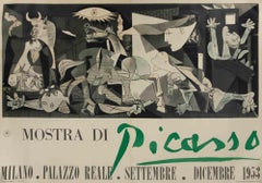 After Picasso Exhibition Poster, "Mostra di Picasso, " depicting Guernica - 1953