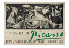 After Picasso Exhibition Poster, "Mostra di Picasso, " depicting Guernica - 1953