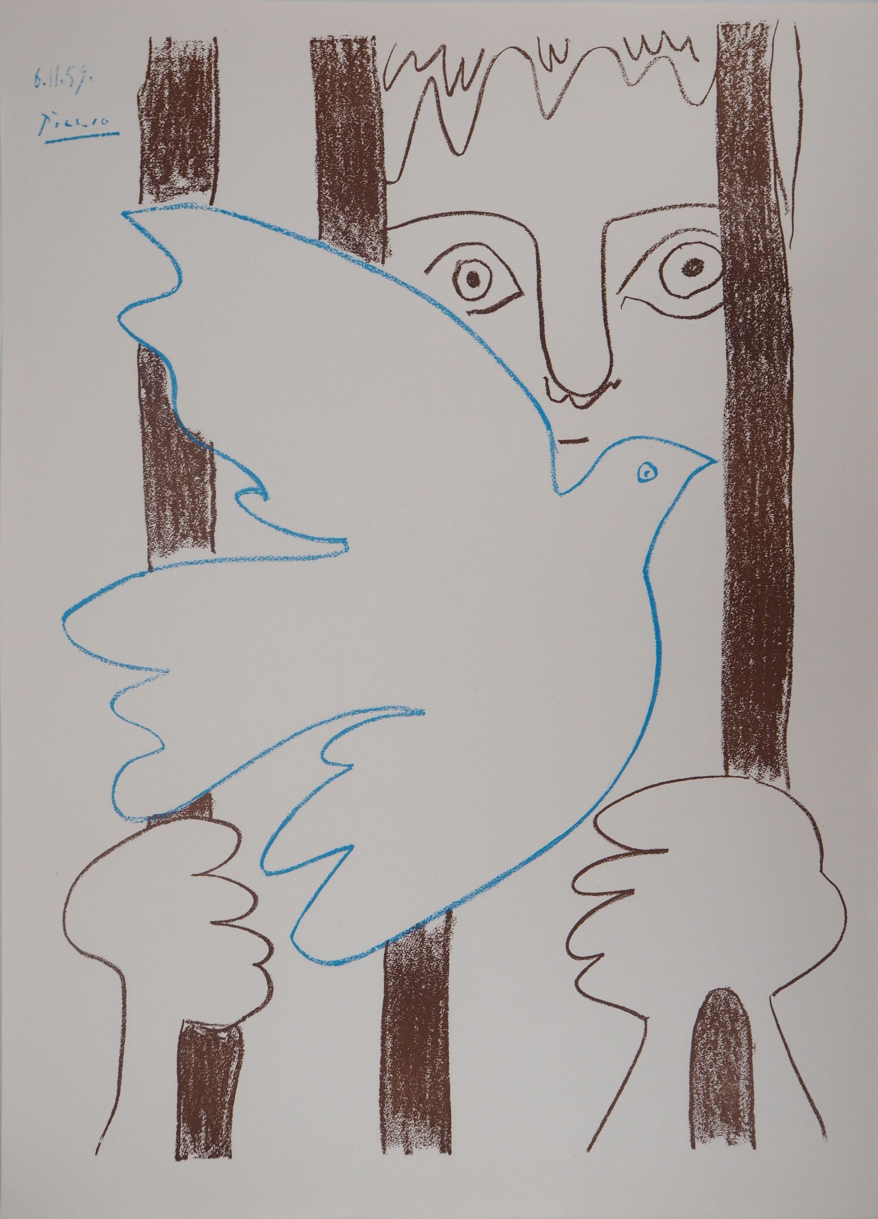 Figurative Print Pablo Picasso - Amnistia (Colombe et liberté) - Lithographie 1957 (Czwiklitzer n°152)