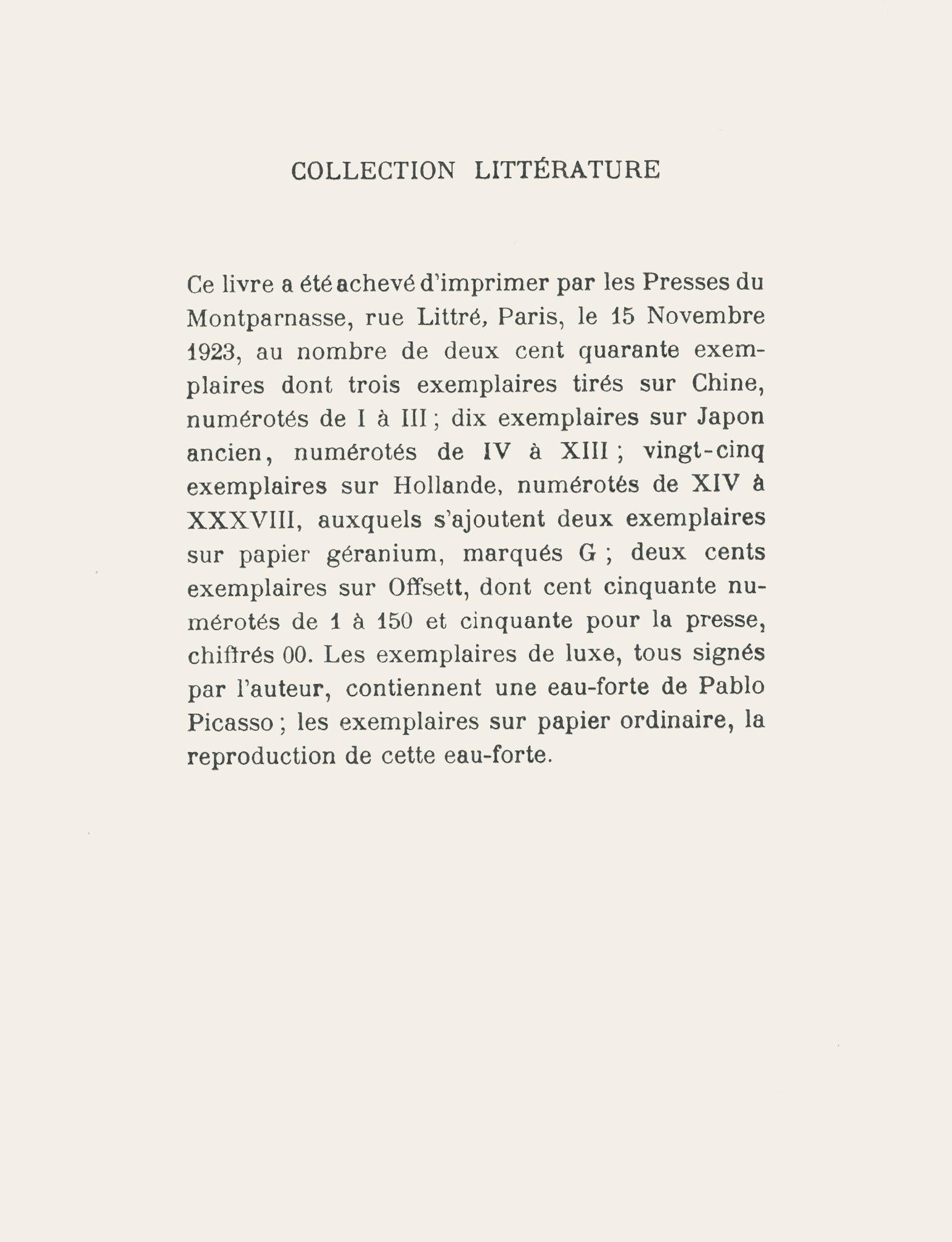 André Breton (Cramer 12 ; Bloch 63), Clair de Terre, Pablo Picasso en vente 6