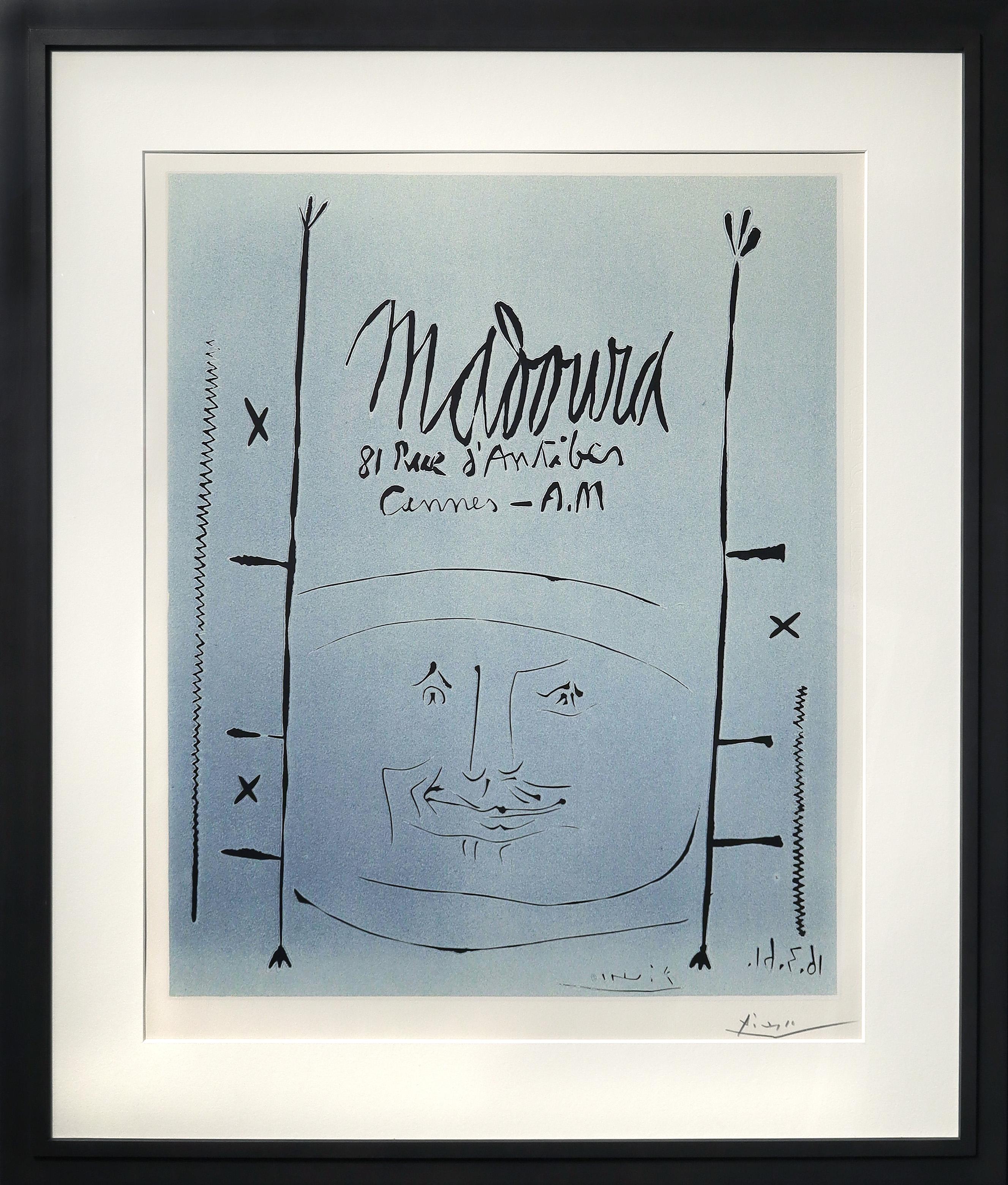 Abstract Print di Pablo Picasso - Stampa linoleografica d'archivio di Picasso, 'B1296 Madoura', 1961
