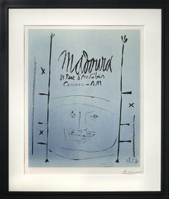 Archival Picasso Linogravure, "B1296 Madoura", 1961