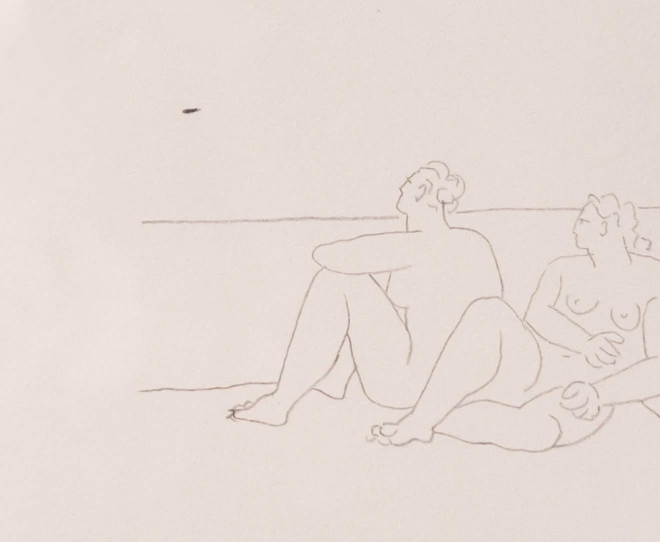Sur la plage II (trois nus), 1921 For Sale 3