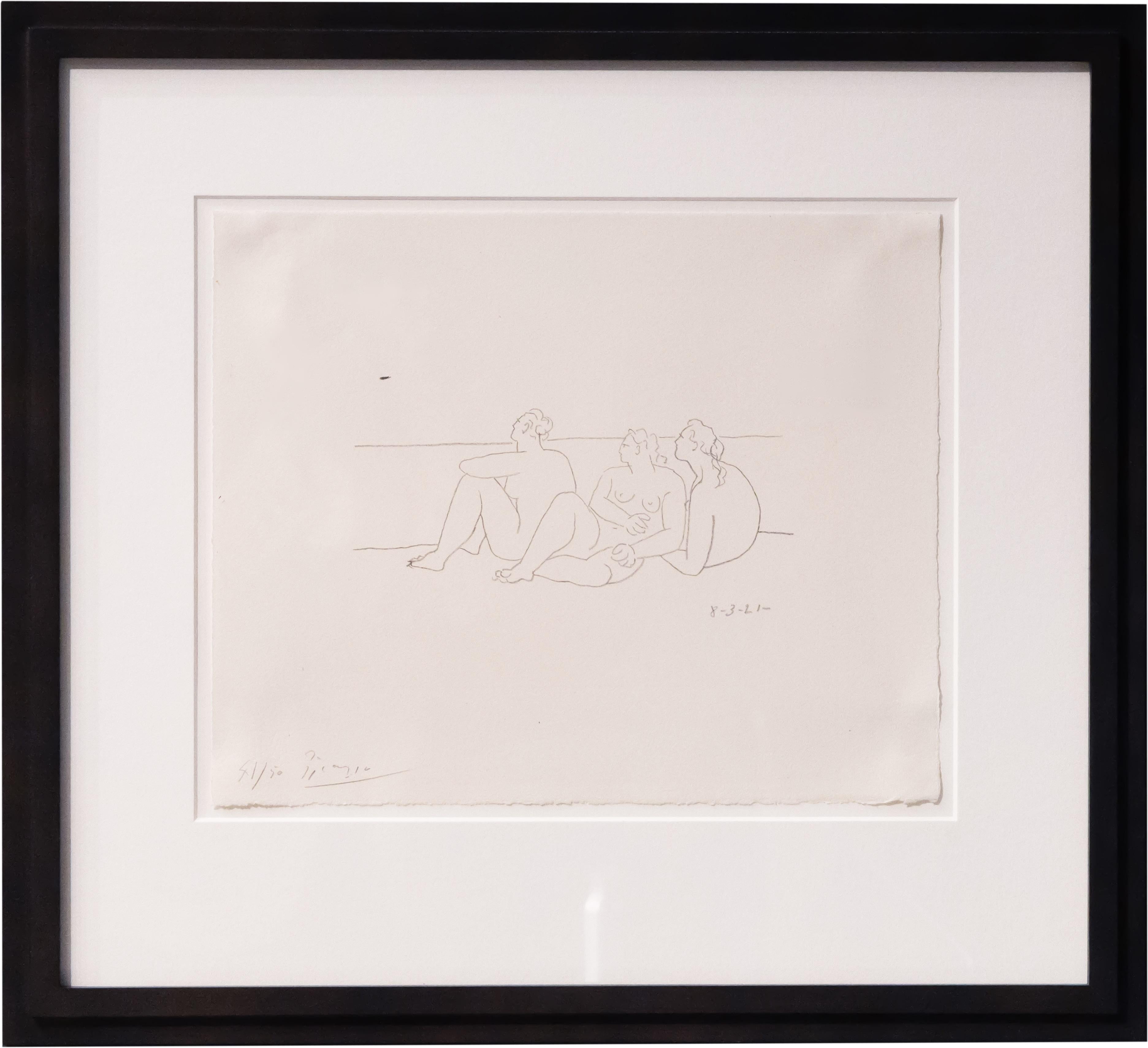 Sur la plage II (trois nus), 1921