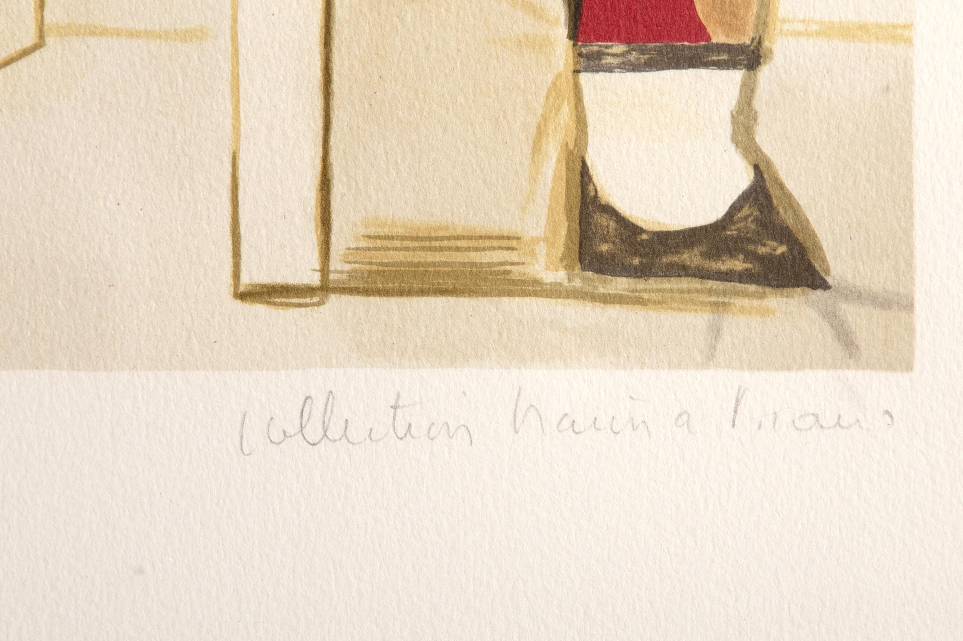 Arlequin à la Guitare, lithographie cubiste d'après Pablo Picasso en vente 3