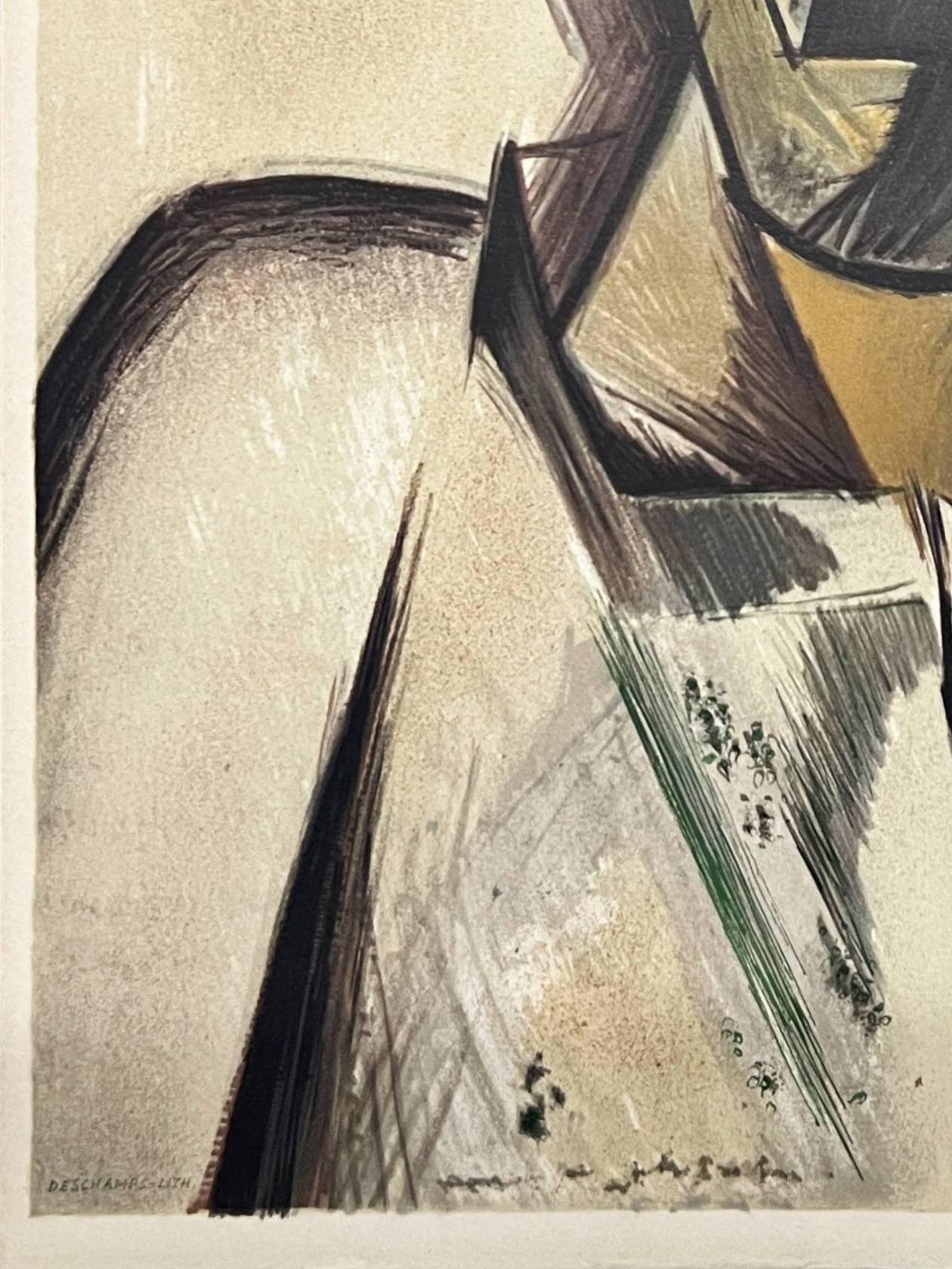 Arlequin - Beige Print by Pablo Picasso
