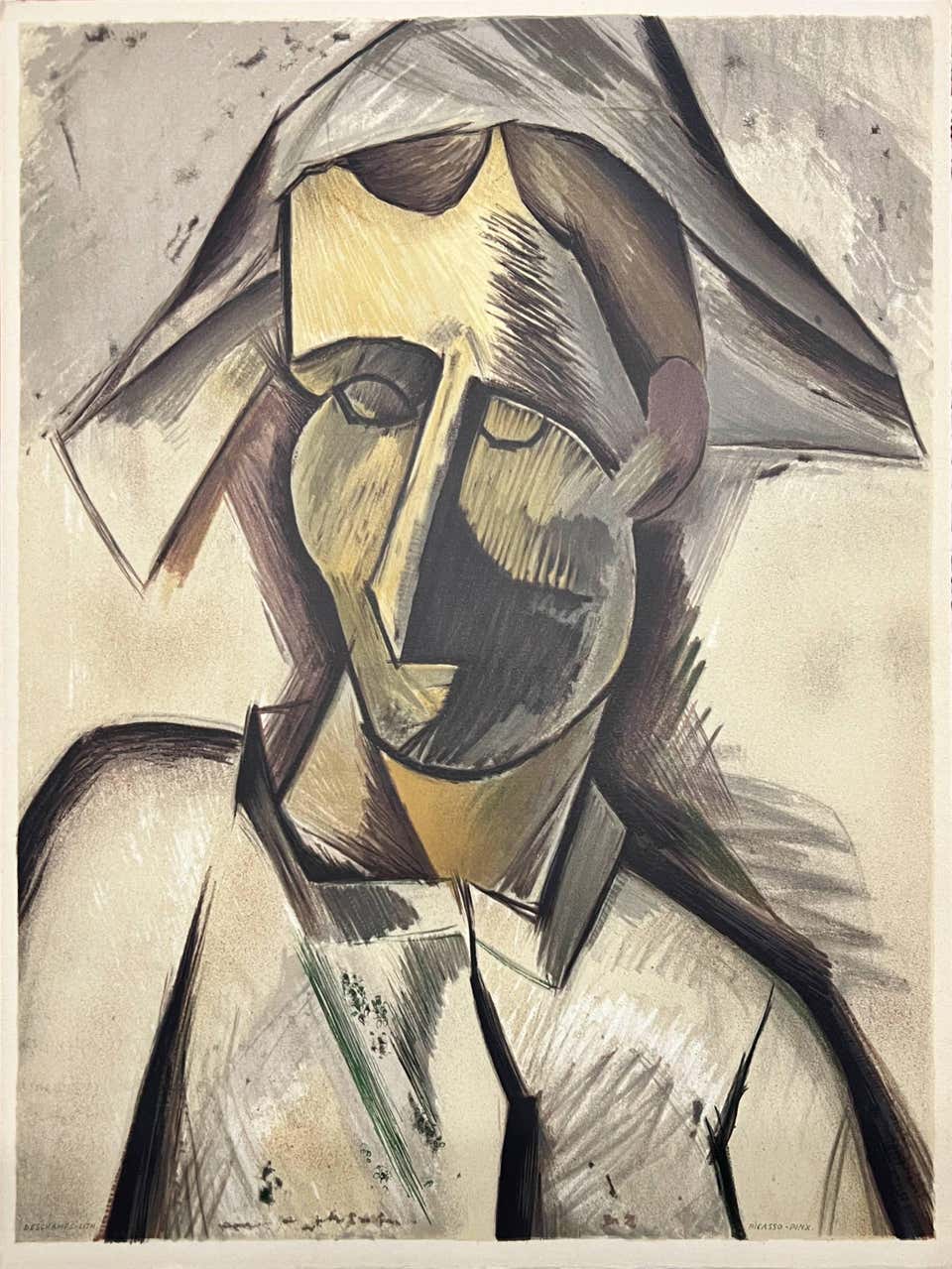 Arlequin En Pied Cubist Lithograph After Pablo Picasso For Sale At 1stDibs arlequin-en-pied-cubist-lithograph-after-pablo-picasso-for-sale-at-1stdibs