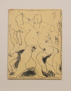 Bacchanale: Deckel von Tome III. von Picasso-Lithographien (rechts nebenan)