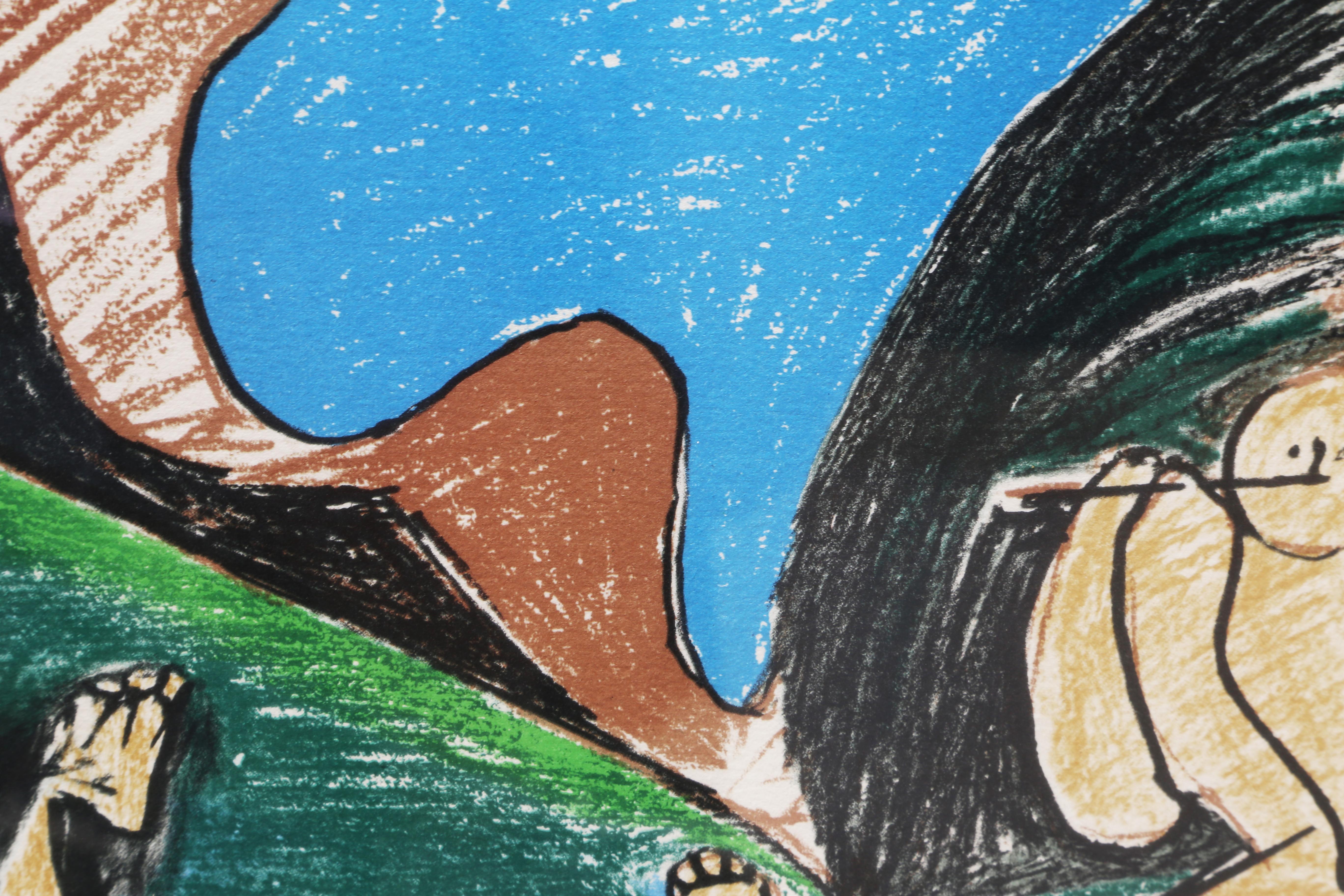 Bacchanale, Cubist Lithograph by Pablo Picasso For Sale 1