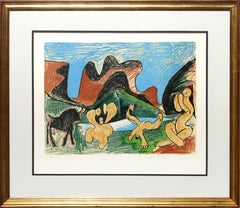 Retro Bacchanale, Cubist Lithograph by Pablo Picasso