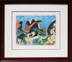 Vintage Bacchanale, Cubist Lithograph by Pablo Picasso