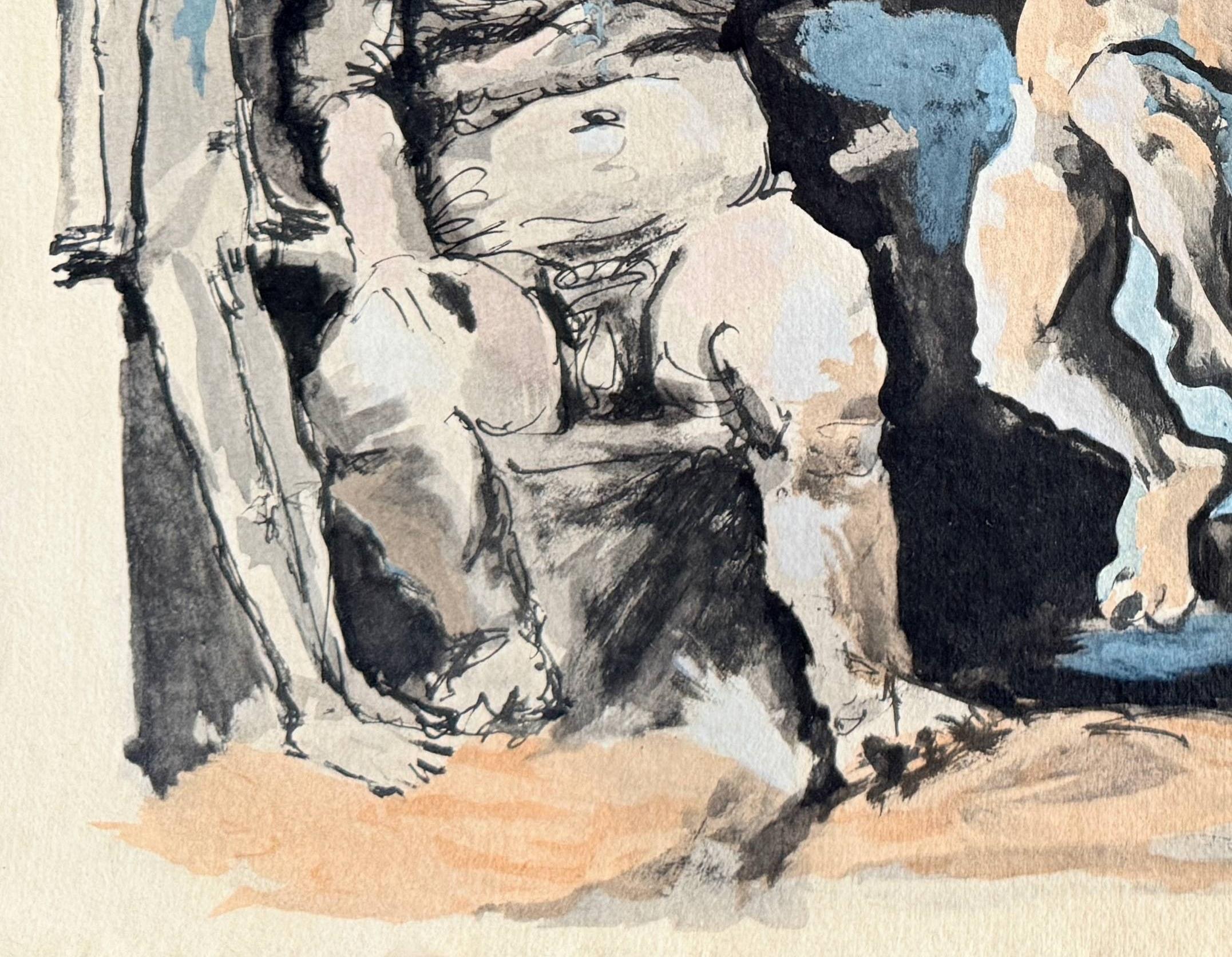 Bacchanale - Gray Print by Pablo Picasso