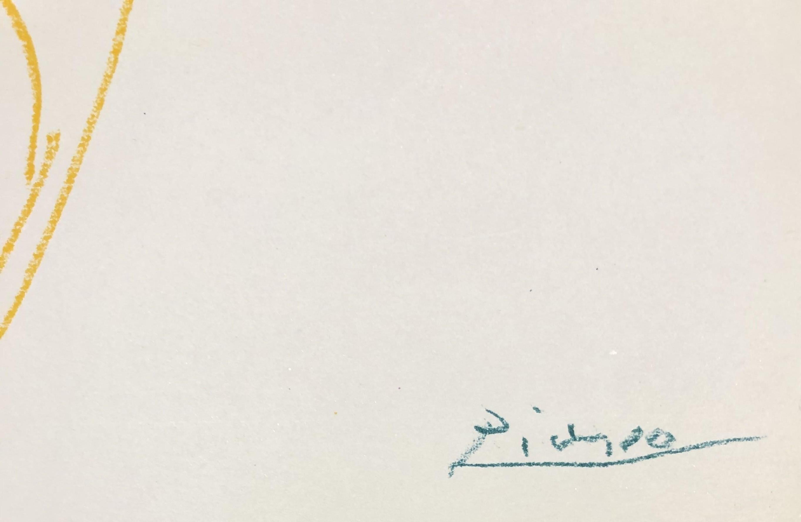 Balletto: La ballerina - Litografia originale - Firma stampata - Rif. Bloch #767 - Print di Pablo Picasso