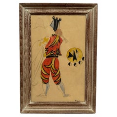 "Ballet-Three Cornered Hat Sketch #3" Lithograph by Pablo Picasso