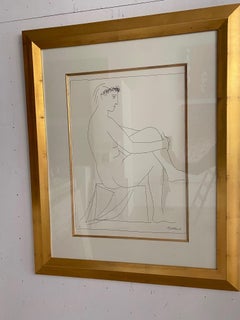 Bather - lithograph from Pablo Picasso from his Suite Vollard, nude bather