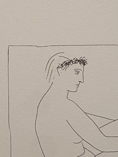 Bather - lithograph from Pablo Picasso from his Suite Vollard, nude bather