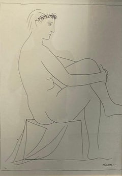 Bather - lithograph from Pablo Picasso from his Suite Vollard, nude bather