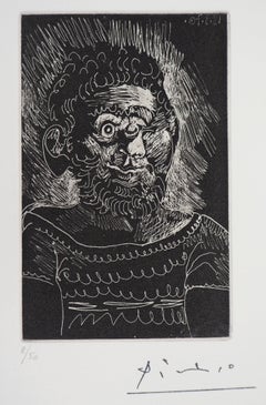 Bearded Man - Original etching with stamp signature (Bloch #1877)